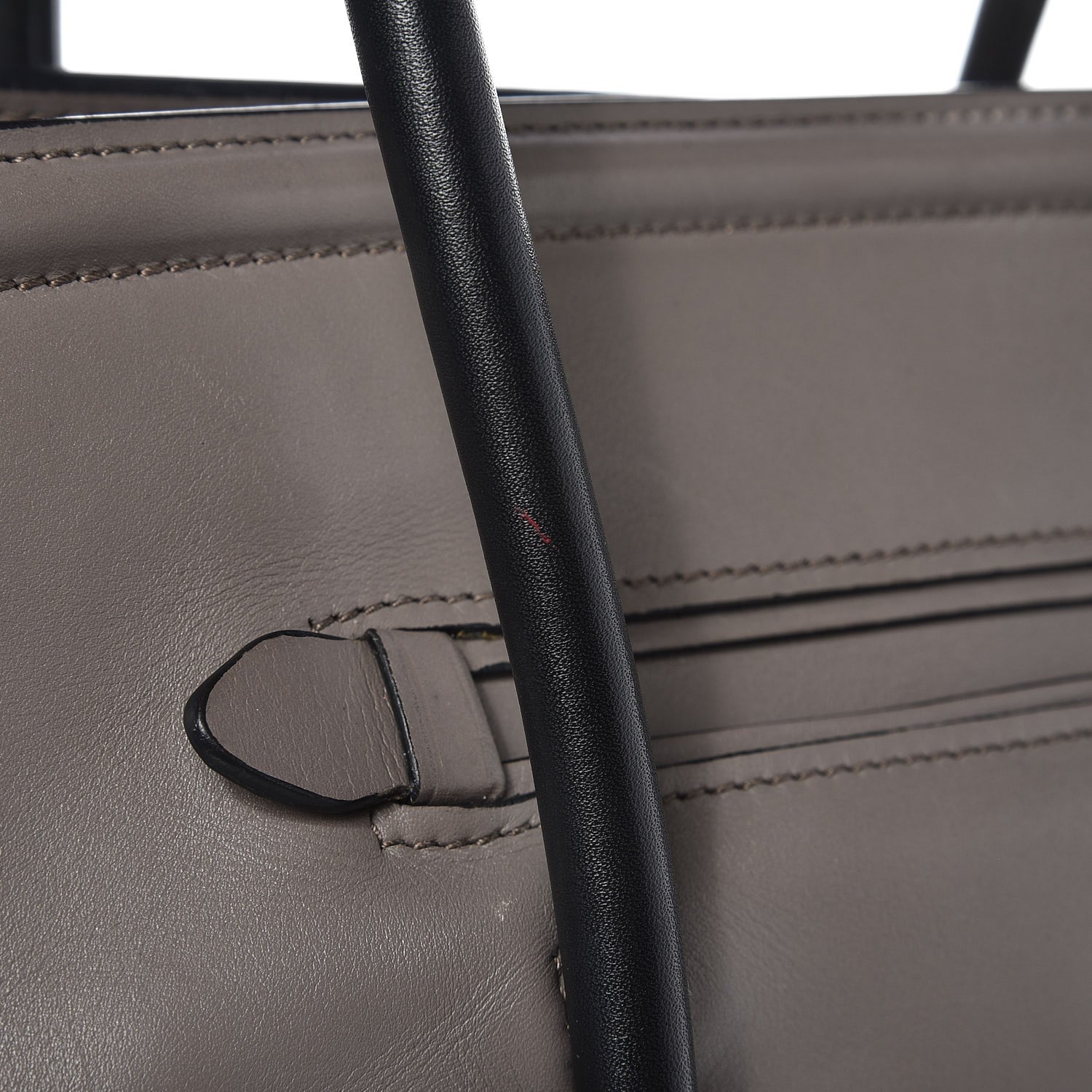 Prada Glace Calf Bi-Color Tote Pomice Black 8 of 10