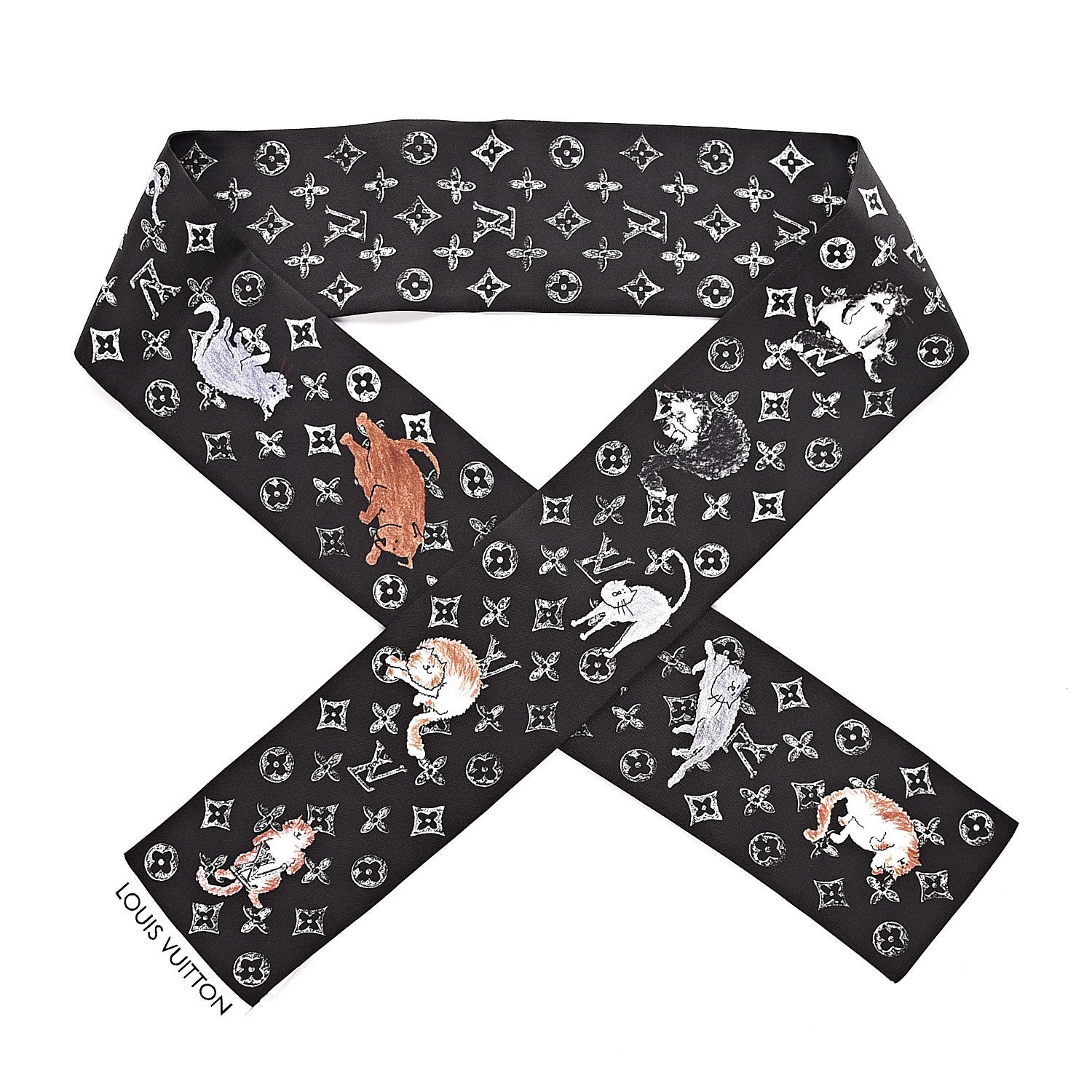 Louis Vuitton Silk Catogram Classic Bandeau Black 1 of 4