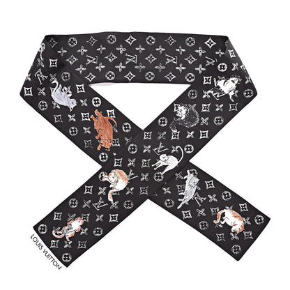 Louis Vuitton Silk Catogram Classic Bandeau Black 1 of 4