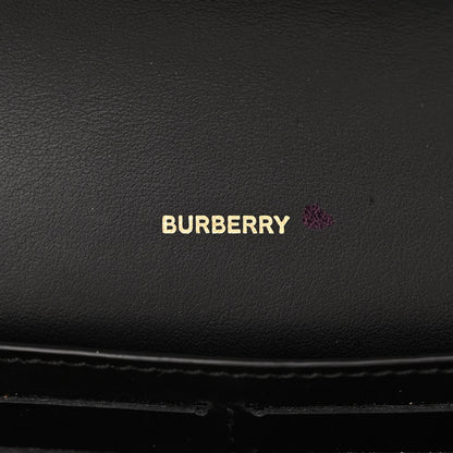 Burberry Calfskin Vintage Check Hannah Wallet with Detachable Strap Black 6 of 11