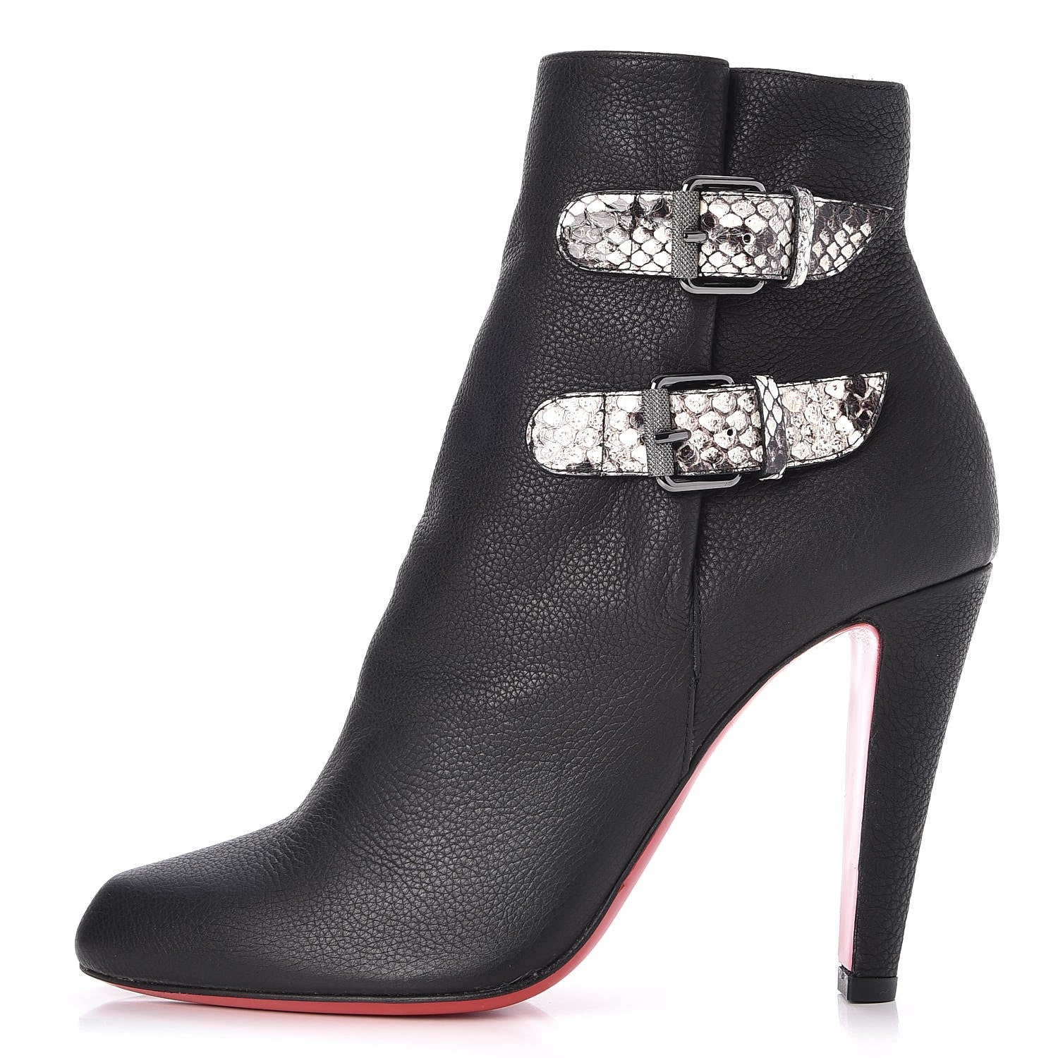 Christian Louboutin Calfskin Cavalitta 100 Ankle Boots 38.5 Black 1 of 8