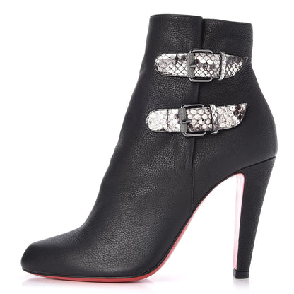 Christian Louboutin Calfskin Cavalitta 100 Ankle Boots 38.5 Black 1 of 8