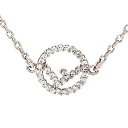 Fendi Metal Crystal F is Fendi Necklace Silver 6 of 7