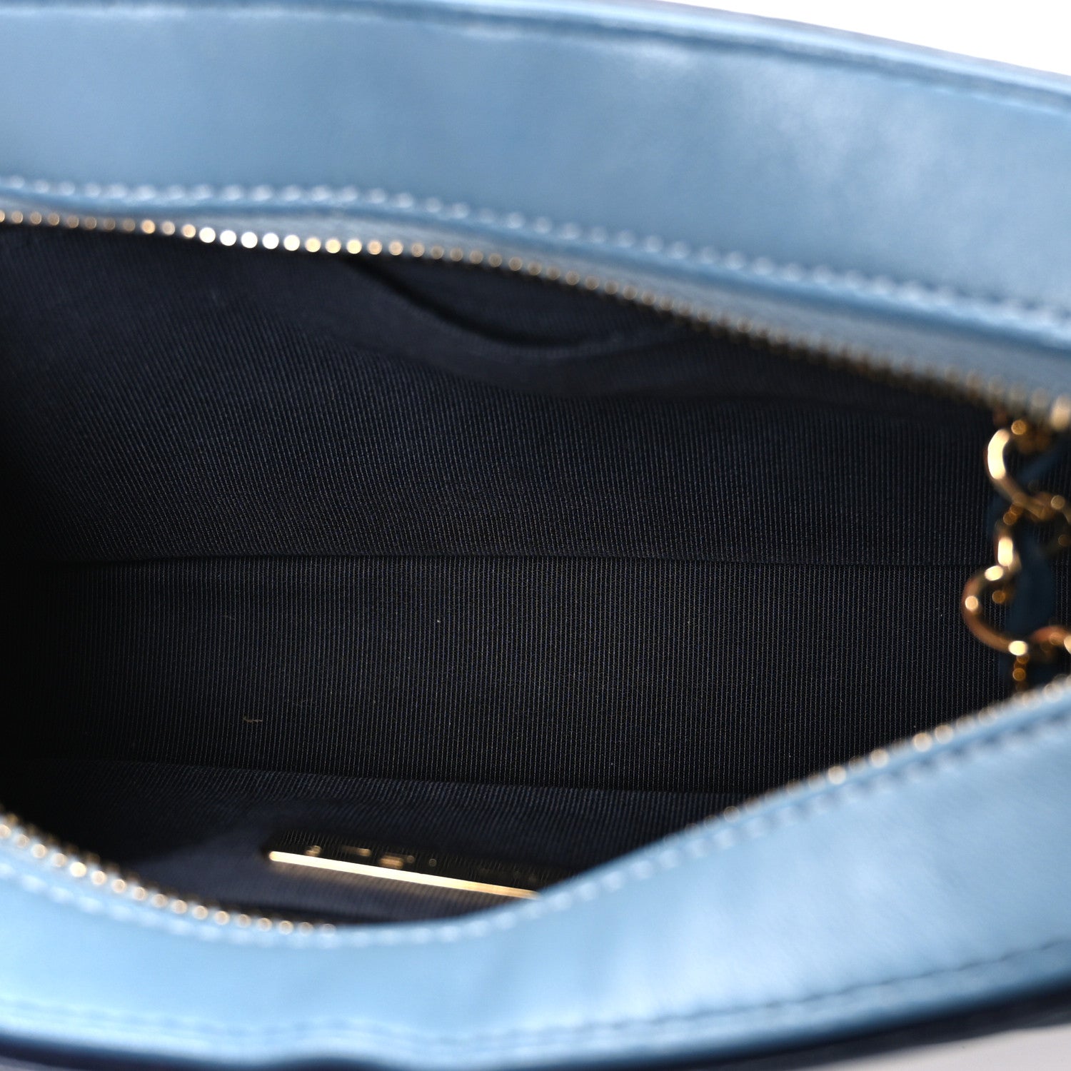 Chanel Lambskin Quilted Small In & Out Camera Case Navy Light Blue 5 of 10