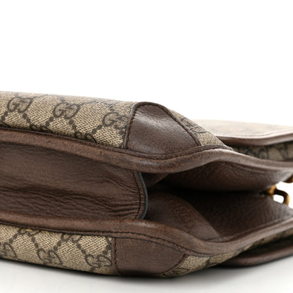 Gucci GG Supreme Monogram Web Neo Vintage Double Flap Messenger Bag Beige New Acero 10 of 10