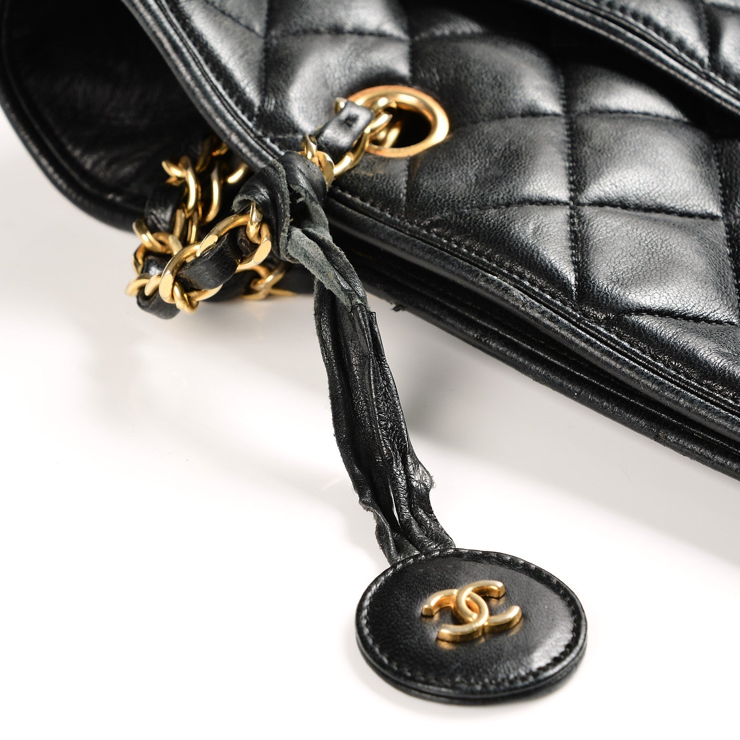 Chanel Lambskin Quilted Shopper Tote Black 9 of 16