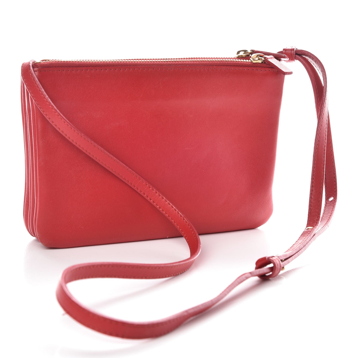 Lambskin Small Trio Crossbody Bag Red