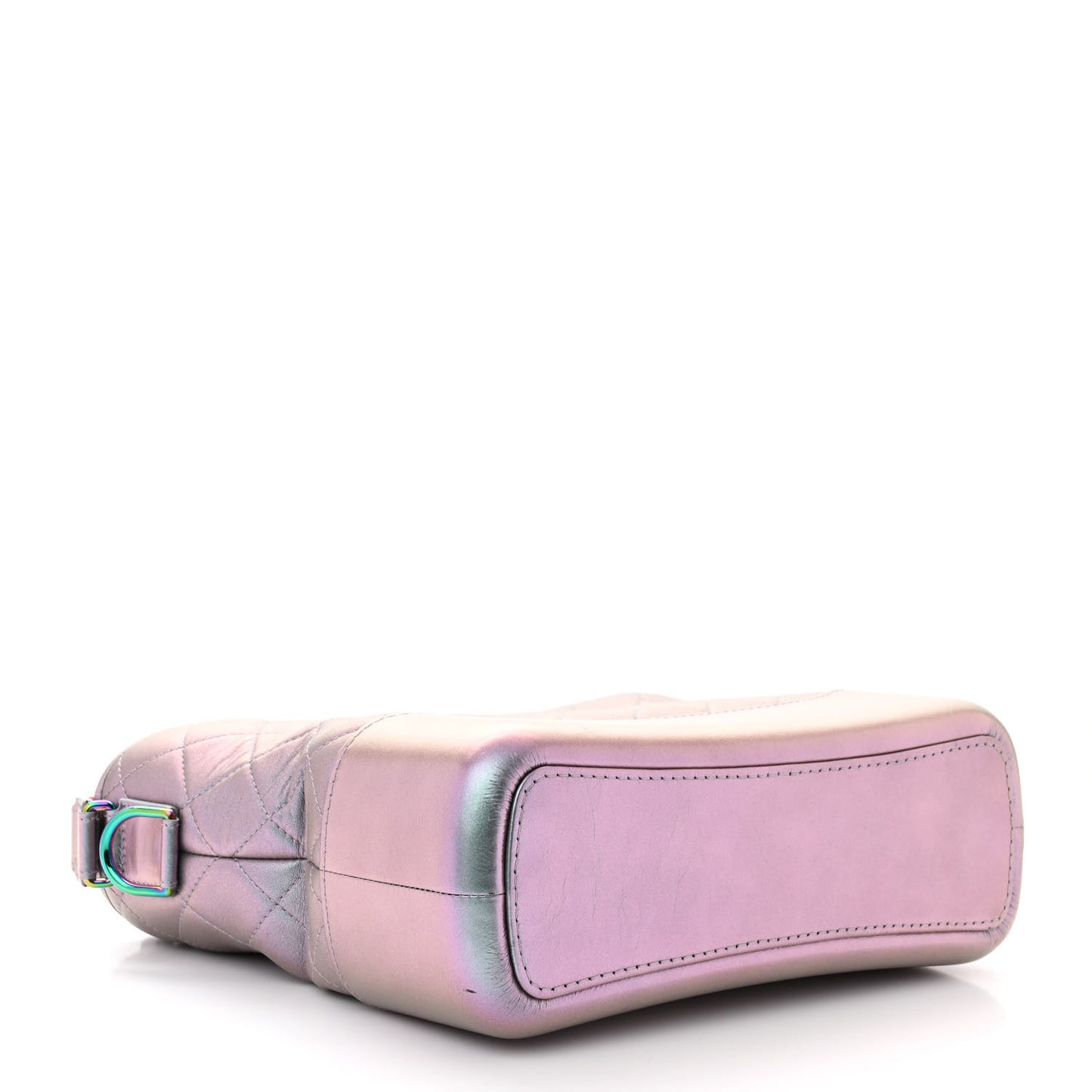 Iridescent Lambskin Calfskin Quilted Medium Gabrielle Hobo Light Purple