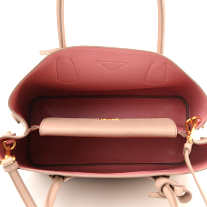 Prada Saffiano Cuir Medium Double Bag Cammeo Rosa 5 of 11