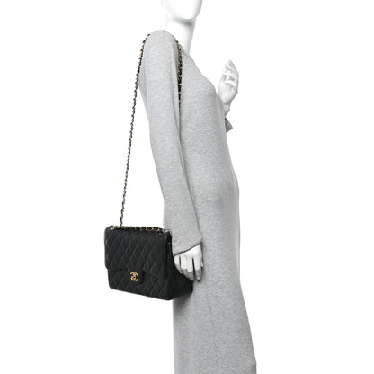Chanel Caviar Quilted Jumbo Double Flap Black 2 of 11