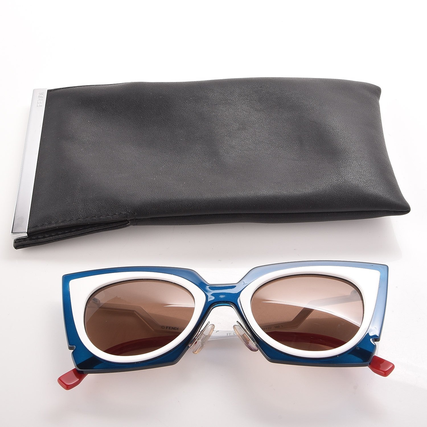 Fendi Cat Eye Orchidea Sunglasses FF 0117/S Blue White 7 of 7