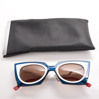 Fendi Cat Eye Orchidea Sunglasses FF 0117/S Blue White 7 of 7