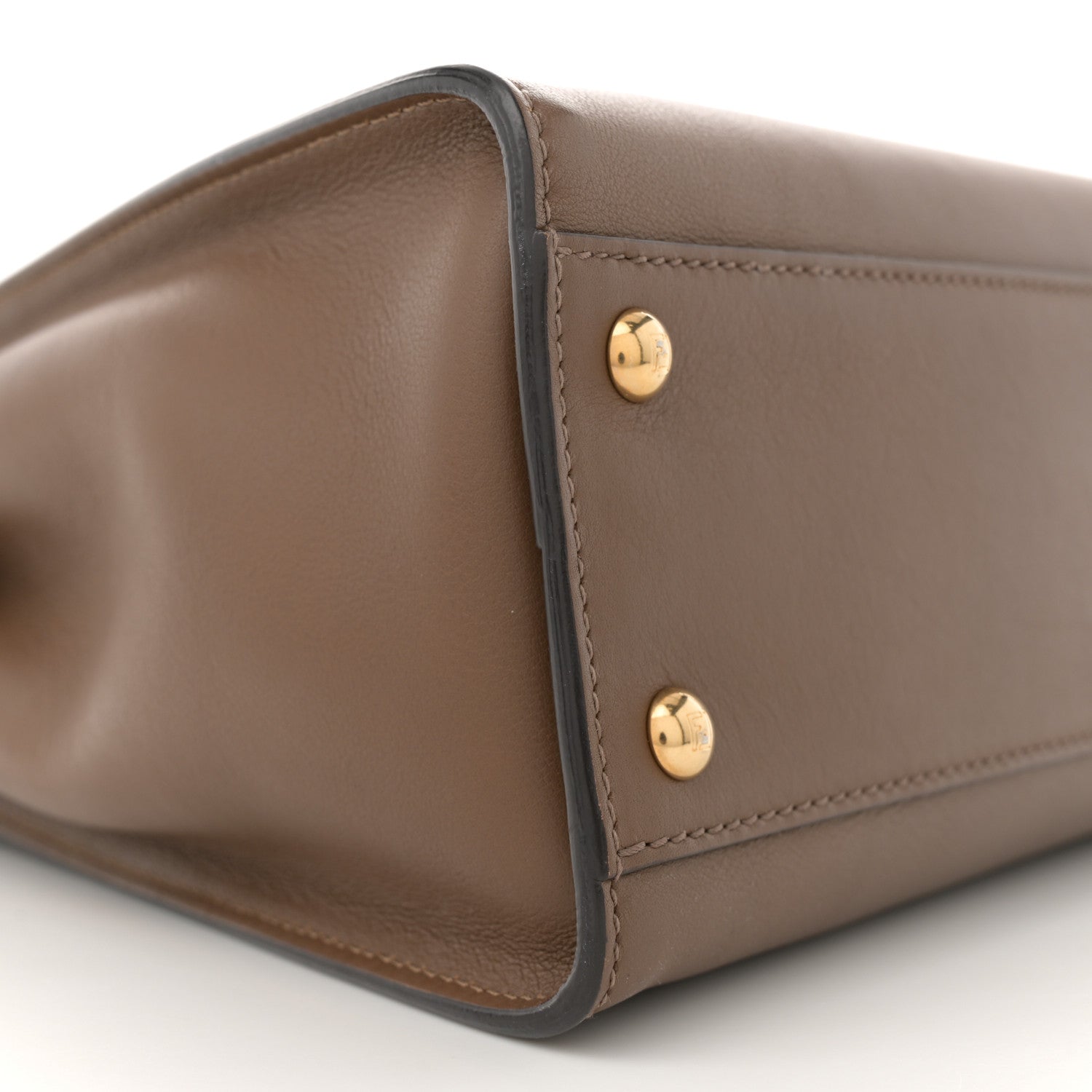 Fendi Vitello Seta Fabric Jacquard Pequin Medium Peekaboo Iconic Satchel Foresta Tobacco 9 of 10