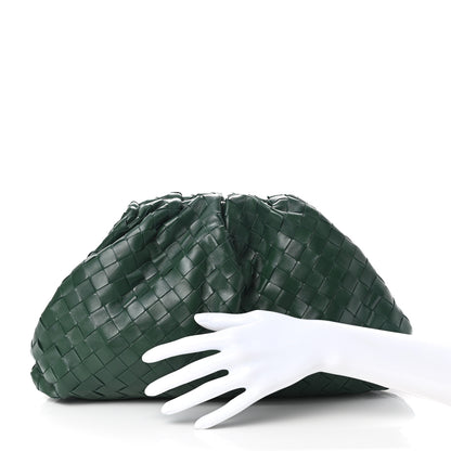 Bottega Veneta Nappa Maxi Intrecciato The Pouch Oversized Clutch Raintree 2 of 8