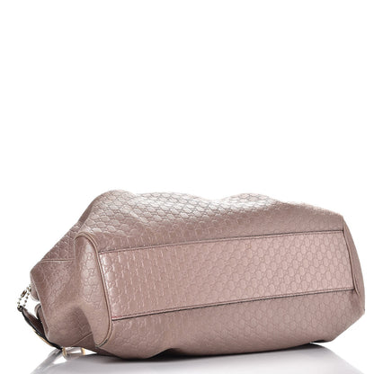 Gucci Metallic Microguccissima Medium Sukey Tote Dark Cipria 4 of 14