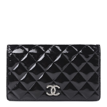 Chanel Patent Quilted Brilliant Yen Wallet Black 1 of 10
