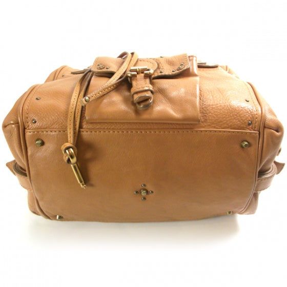 Chloe Leather Paddington Front Pocket Tote Tan 4 of 17