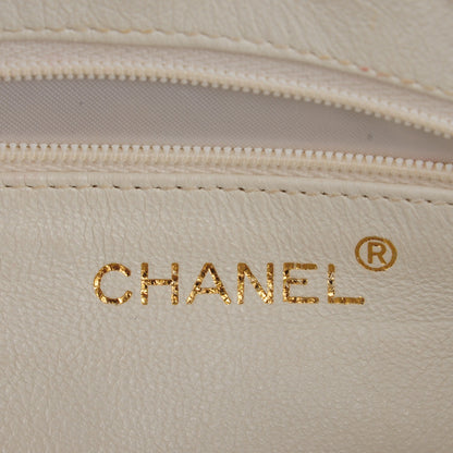 Chanel Lambskin Chevron Medium Tassel Camera Case White 6 of 14