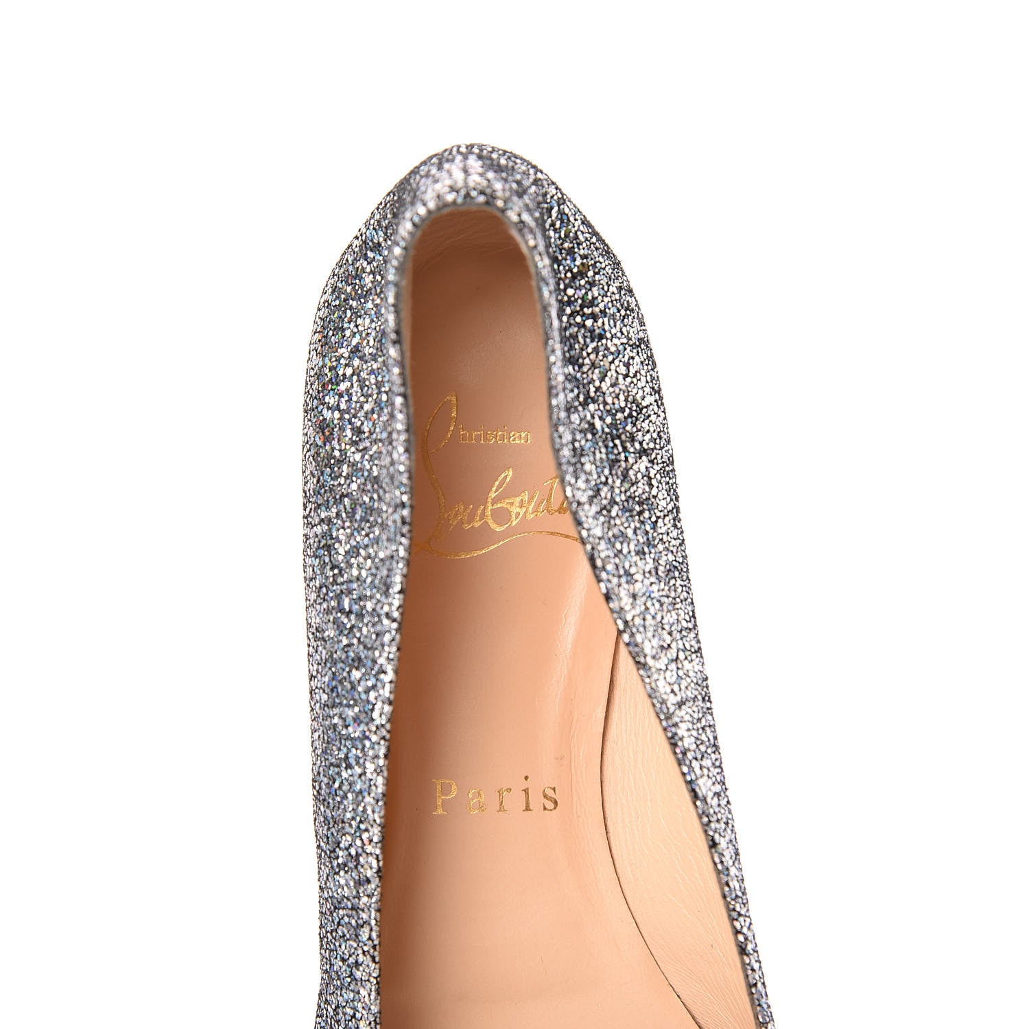 Christian Louboutin Metallic Nappa Ballalla Flats 36 Silver 7 of 12