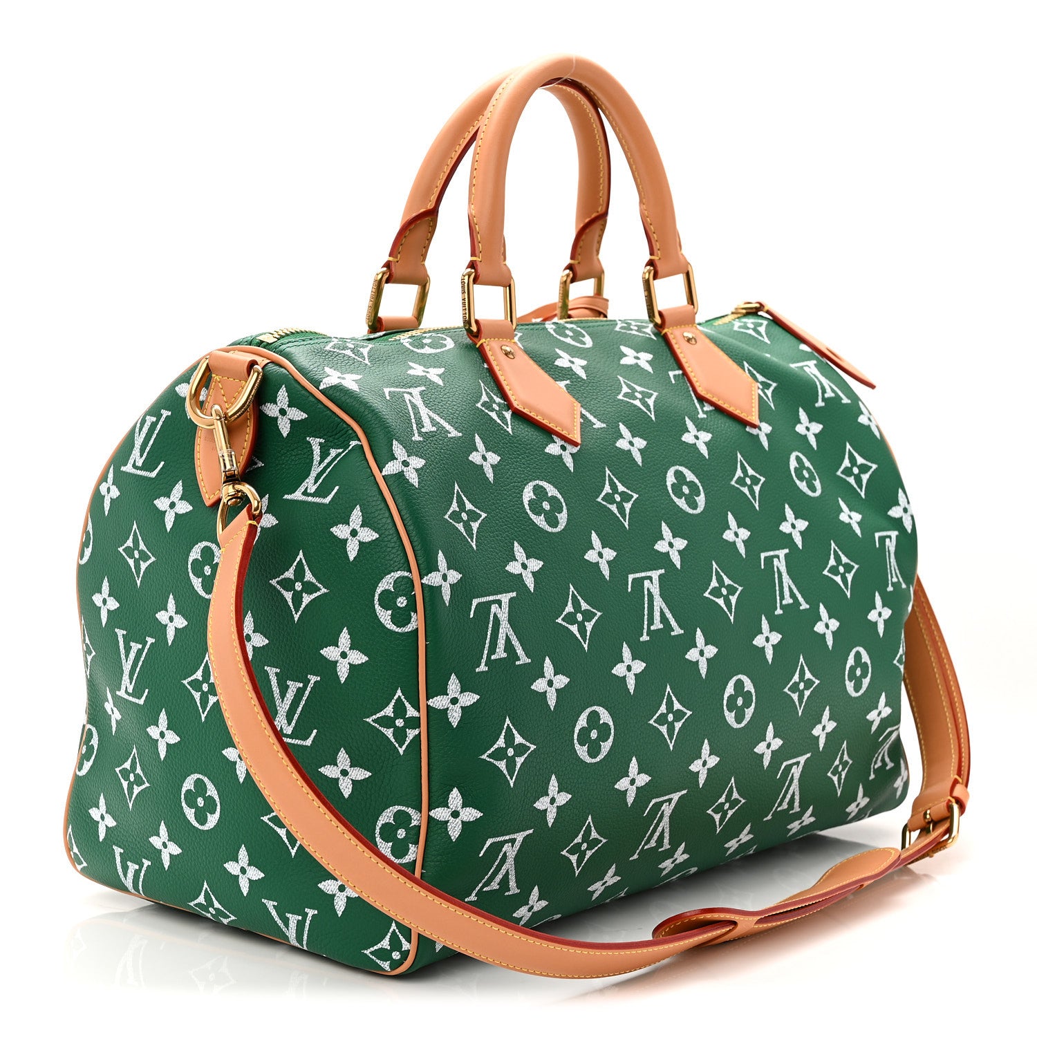 Louis Vuitton Calfskin Monogram Speedy P9 Bandouliere 40 Green 3 of 12