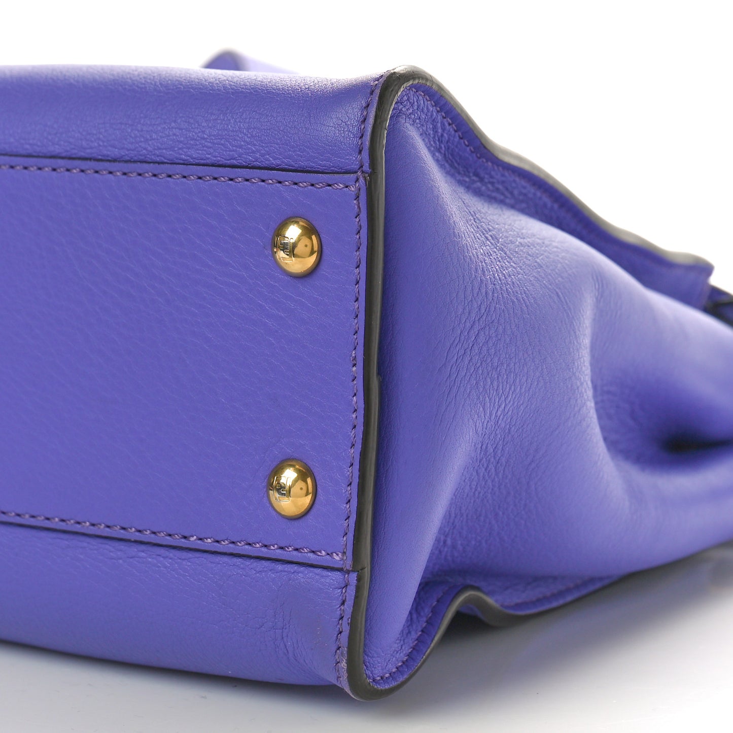 Vitello Seta Medium Peekaboo Iconic Satchel Viola Cassis