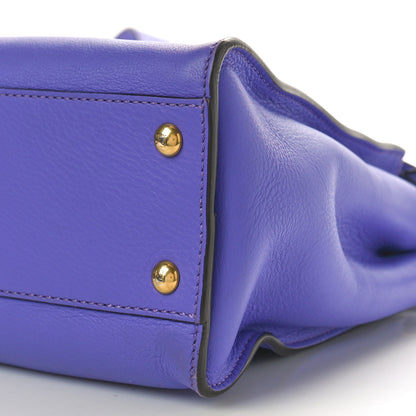 Fendi Vitello Seta Medium Peekaboo Iconic Satchel Viola Cassis 10 of 11