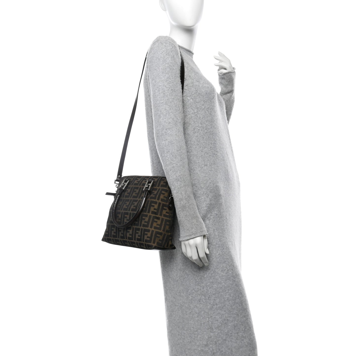 Zucca Top Handle Shoulder Bag Tote Tobacco