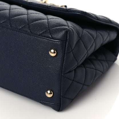Chanel Caviar Quilted Small Coco Handle Flap Navy 9 of 12
