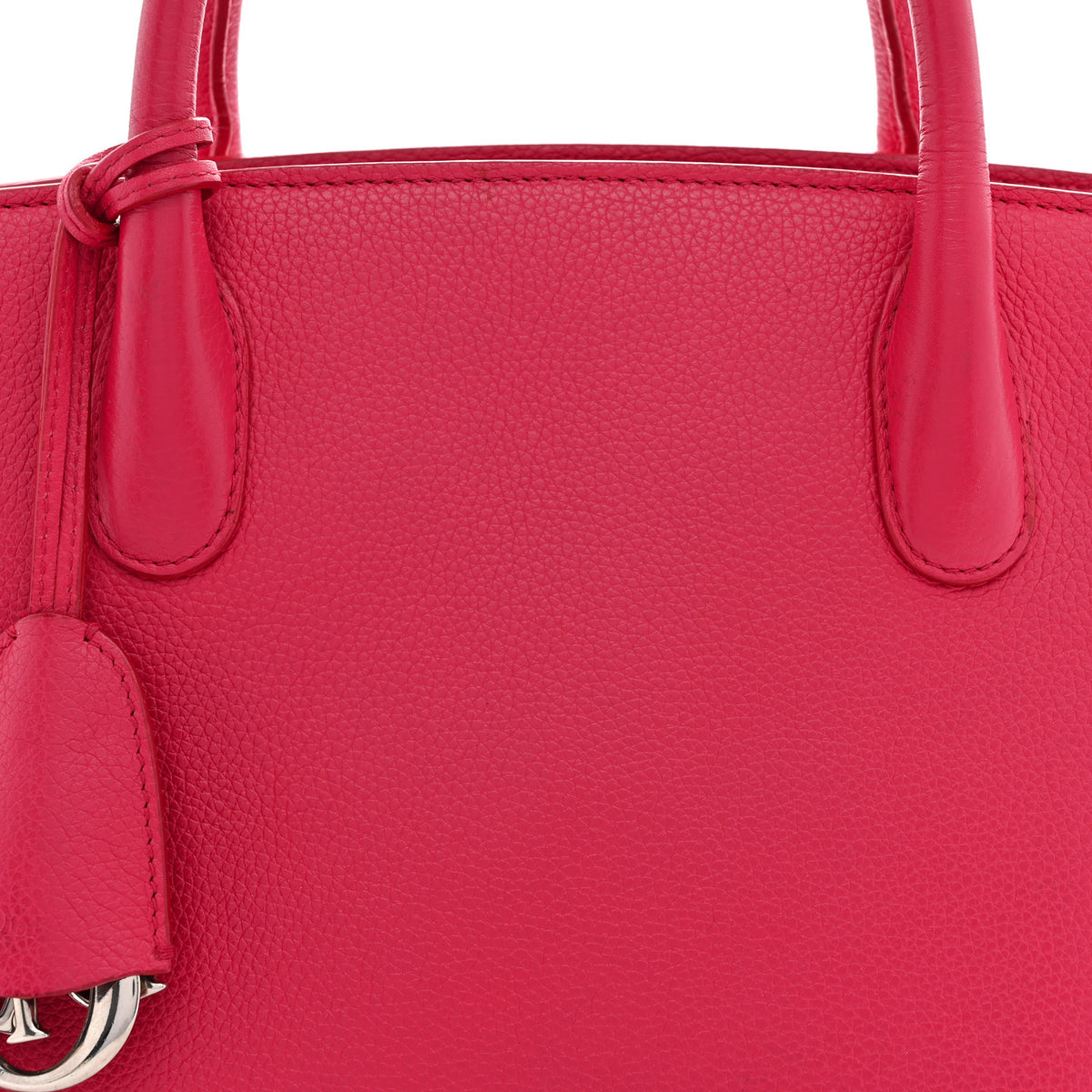 Supple Grained Calfskin Medium Open Bar Tote Pink
