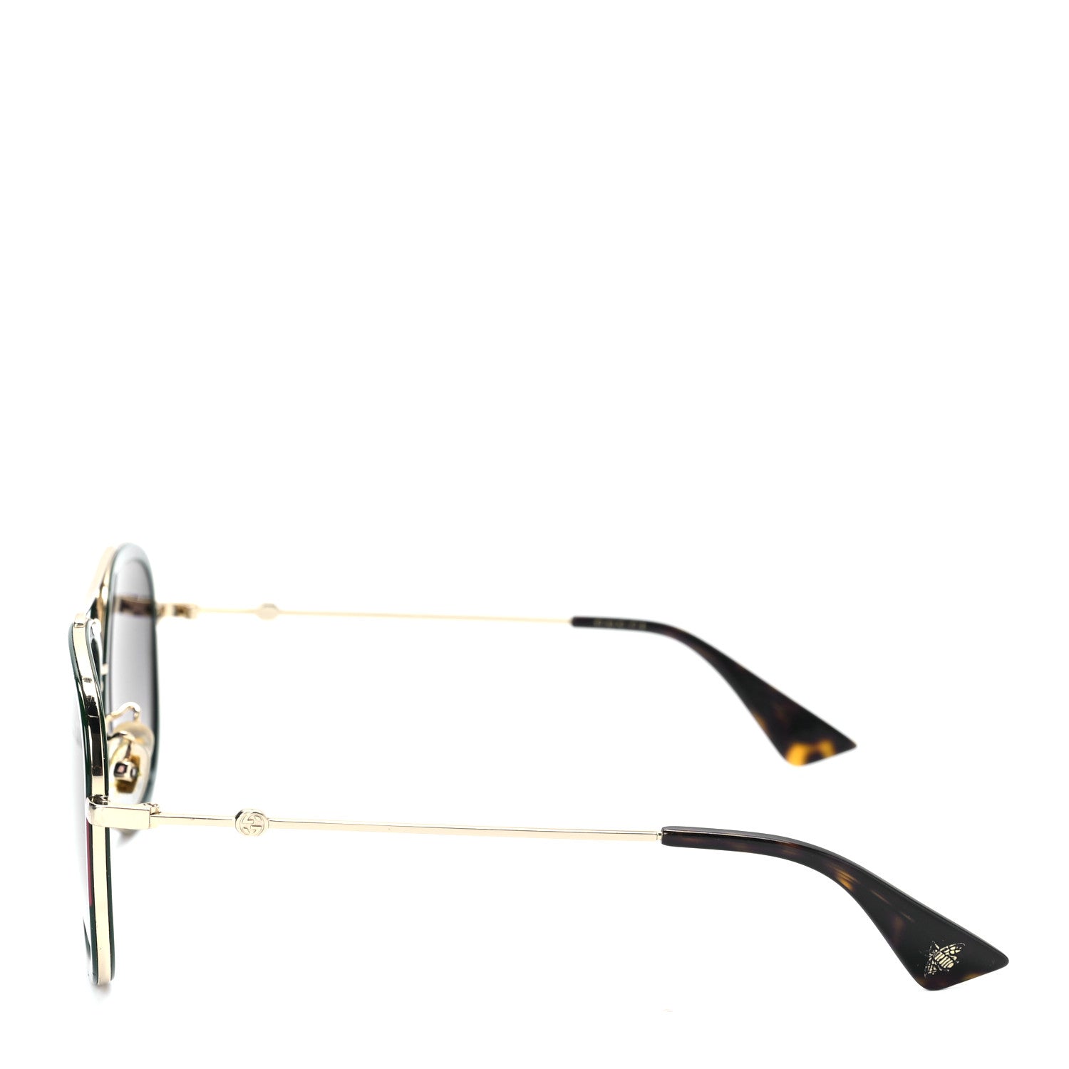 Gucci Web Aviator Sunglasses GG0062S Green Red 6 of 14