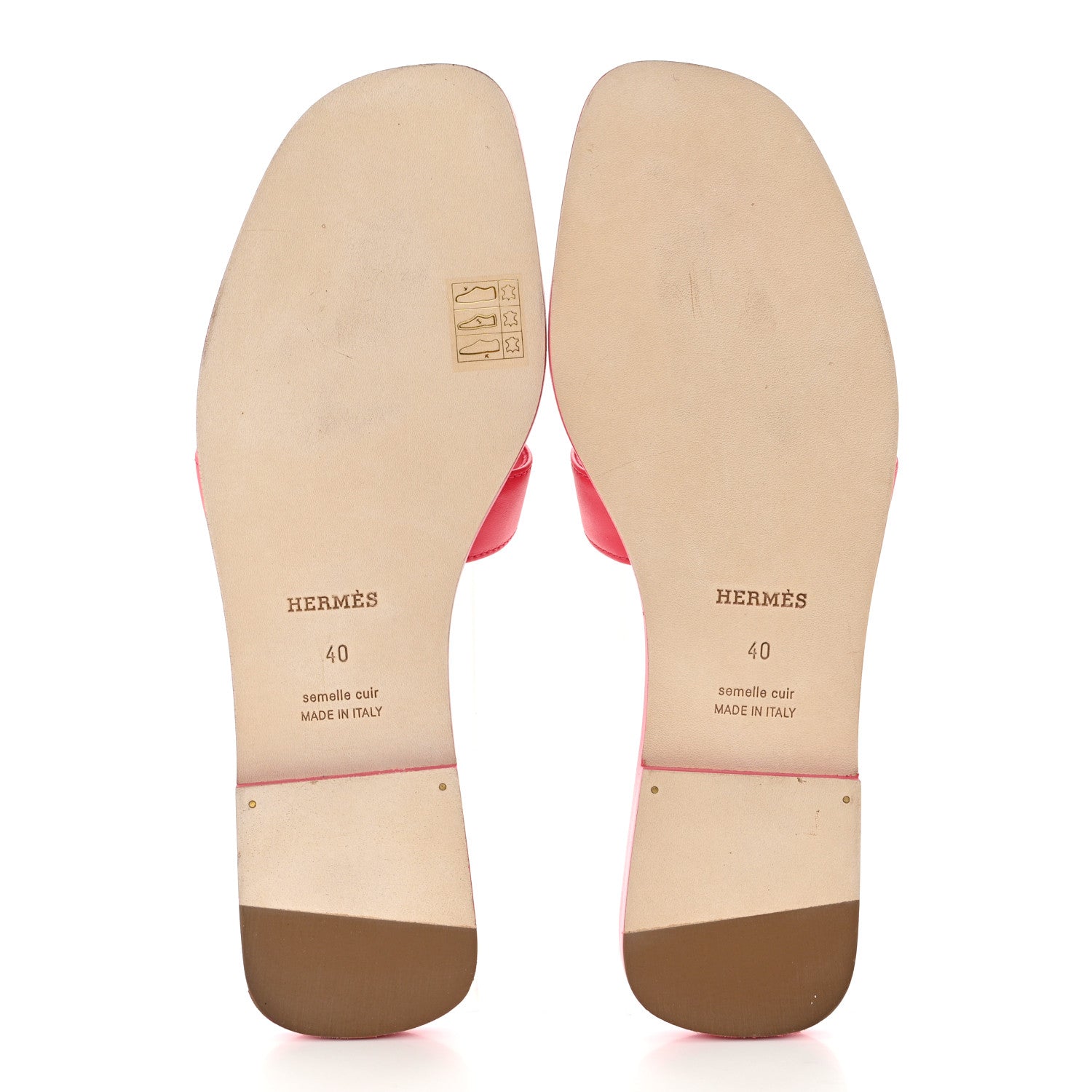 Hermes Calfskin Oran Sandals 40 Rose Vinicunca 5 of 9