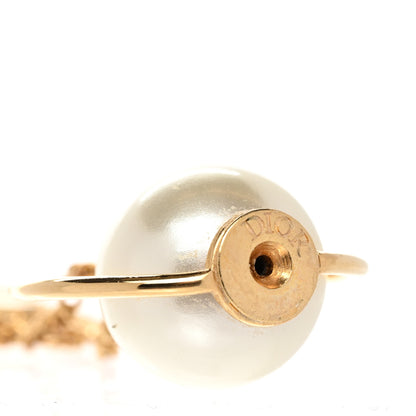 Christian Dior Pearl Tribales Dangle Chain Earrings Gold 4 of 4