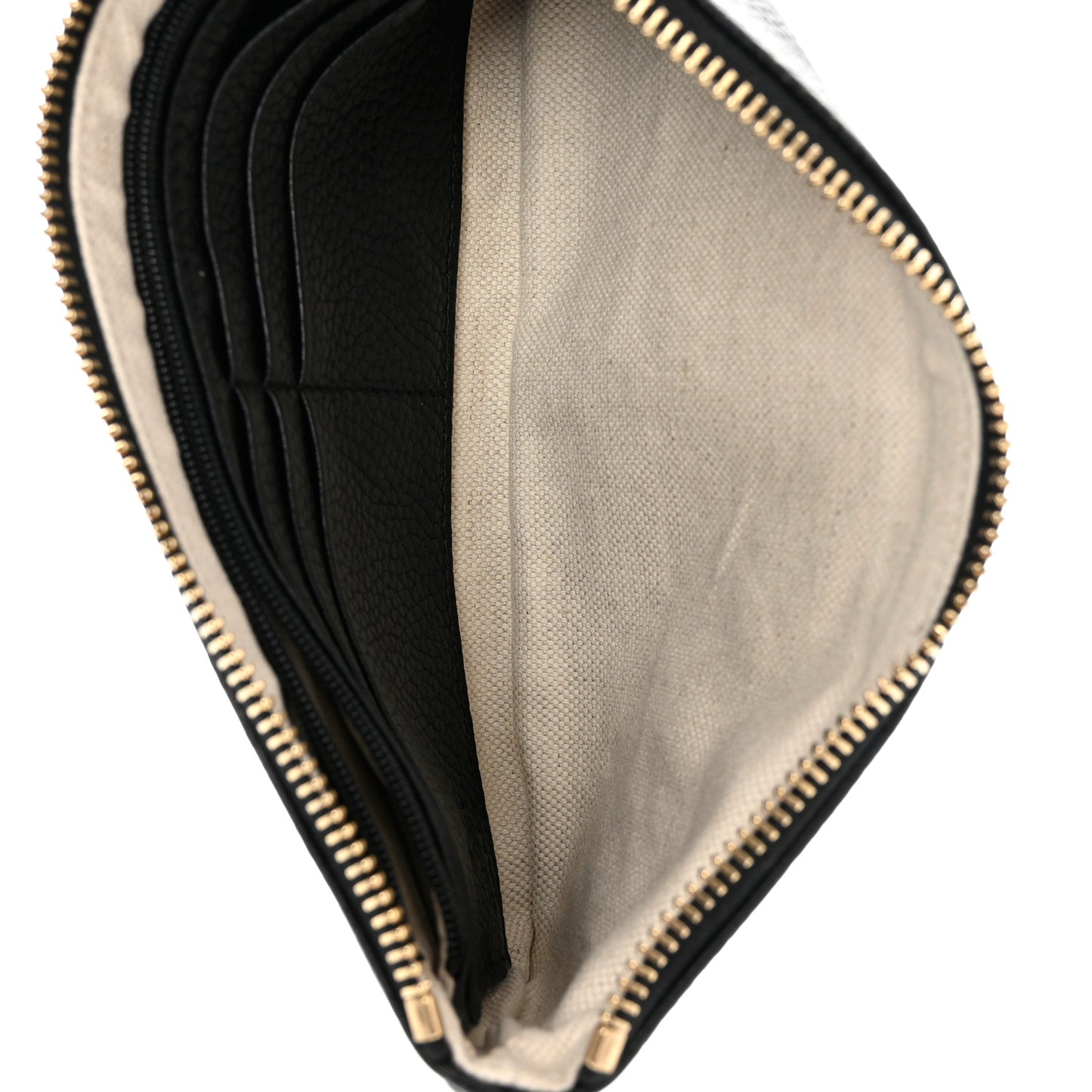 Pebbled Calfskin Soho Wristlet Black