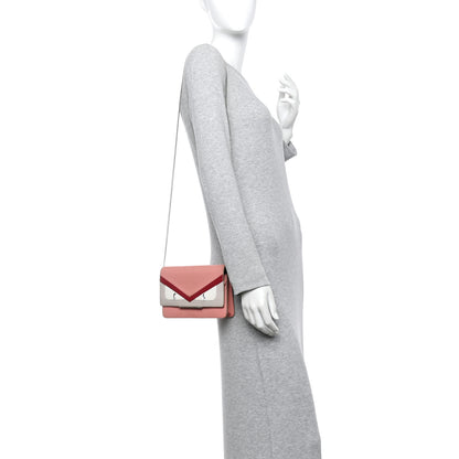 Fendi Vitello Elite Crystal Eye Monster Tube Wallet on Chain Grigio Polvere Ribes Multicolor 2 of 17