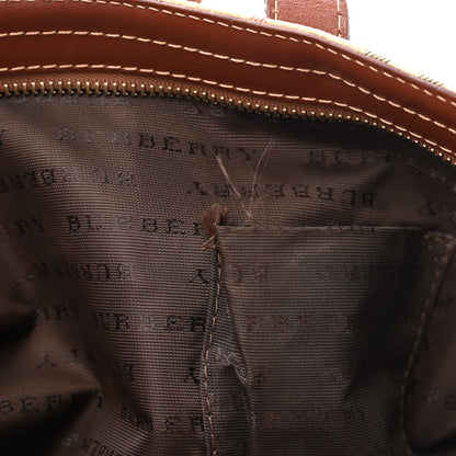 Burberry Haymarket Check Tote Brown 10 of 12