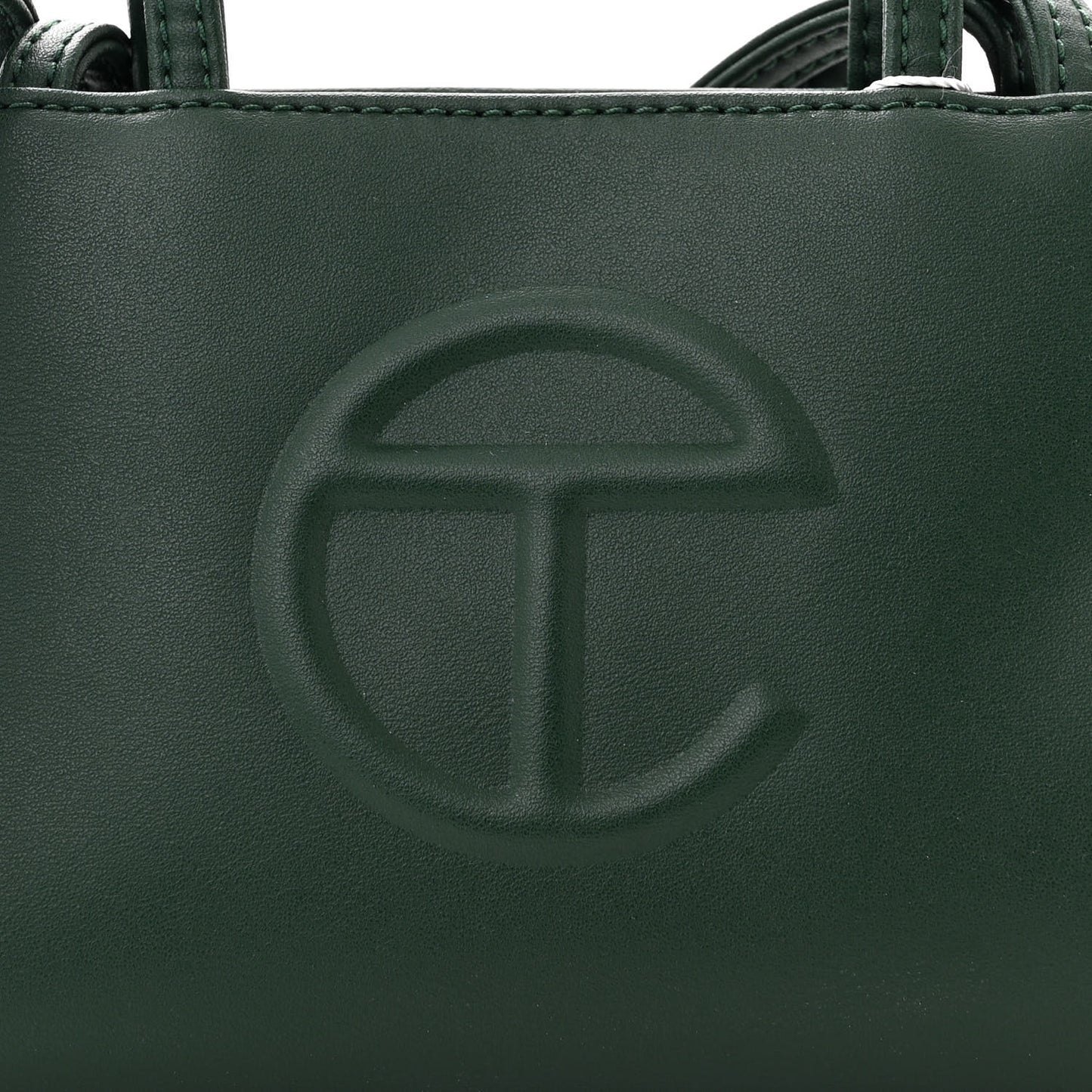 Vegan Leather Small Shopping Bag Dark Olive