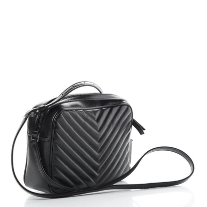 Saint Laurent Calfskin Matelasse Monogram Lou Camera Bag Black 3 of 14