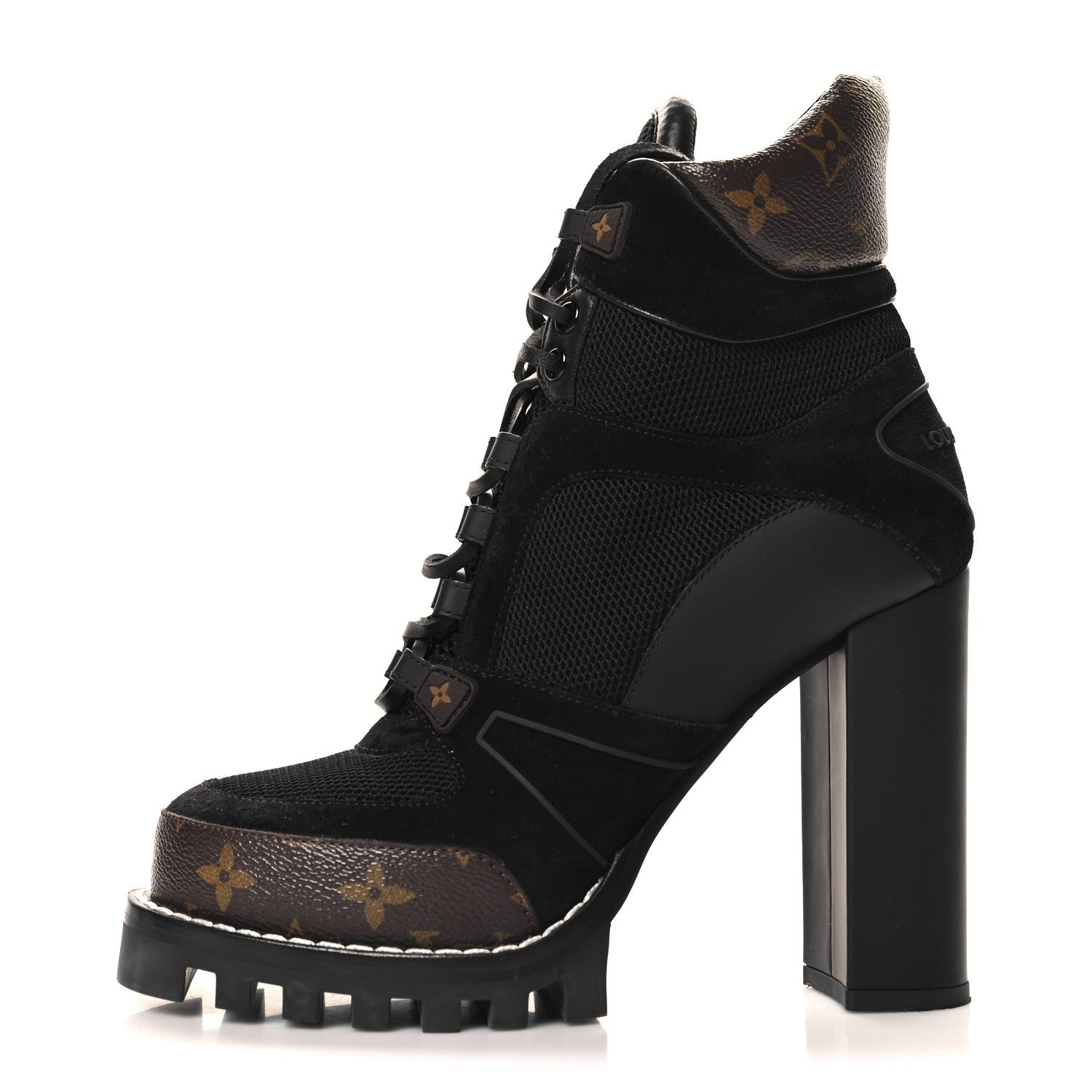 Louis Vuitton Suede Calfskin Monogram Star Trail Ankle Boots 40 Black 1 of 9