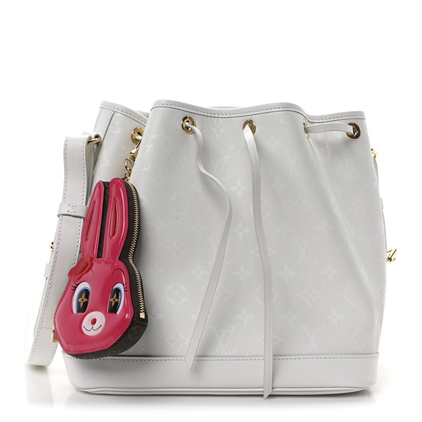 X SUN YITIAN Calfskin Monogram Petit Noe White