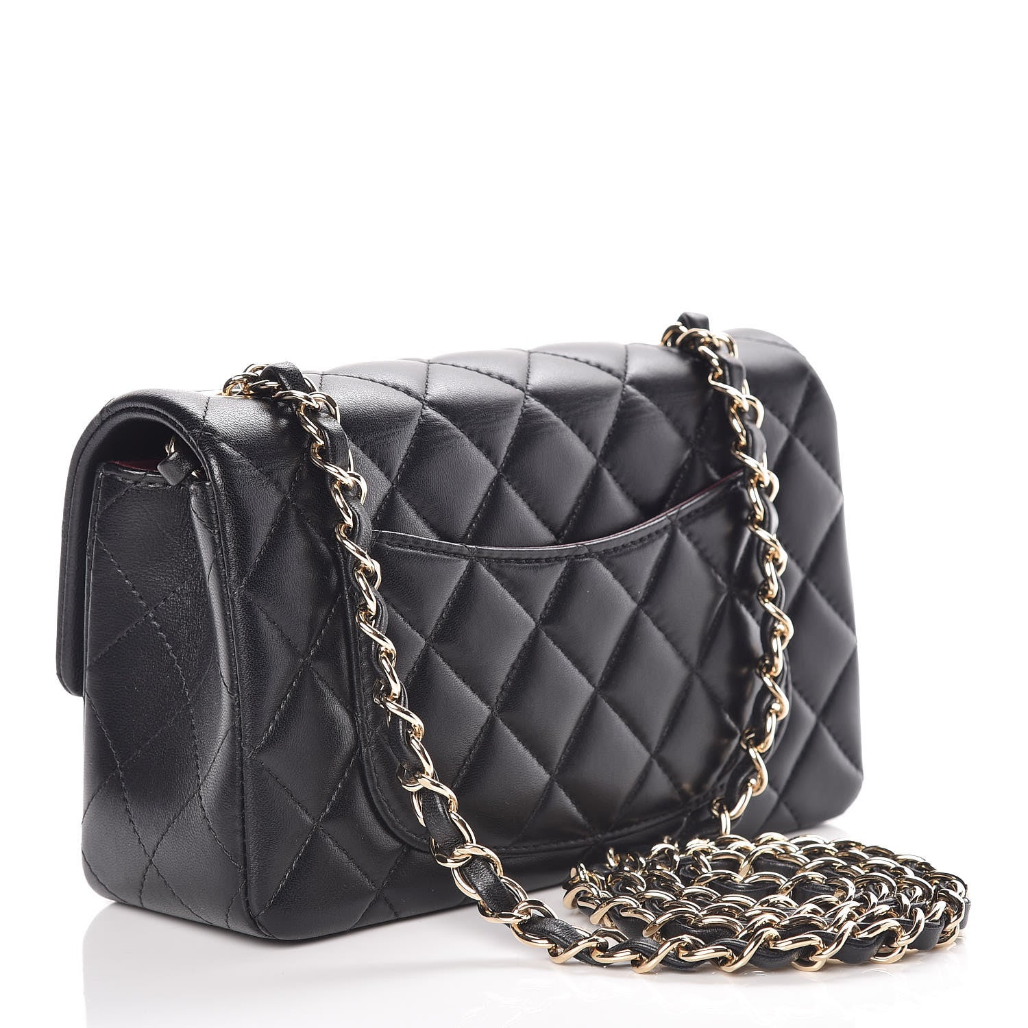 Chanel Lambskin Quilted Mini Rectangular Flap Black 3 of 10