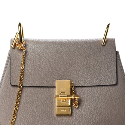 Chloe Grained Lambskin Drew Shoulder Bag Motty Grey 9 of 9
