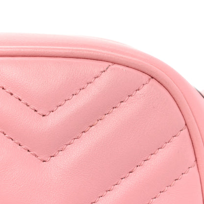 Gucci Calfskin Matelasse Small GG Marmont Chain Shoulder Bag Wild Rose 14 of 17