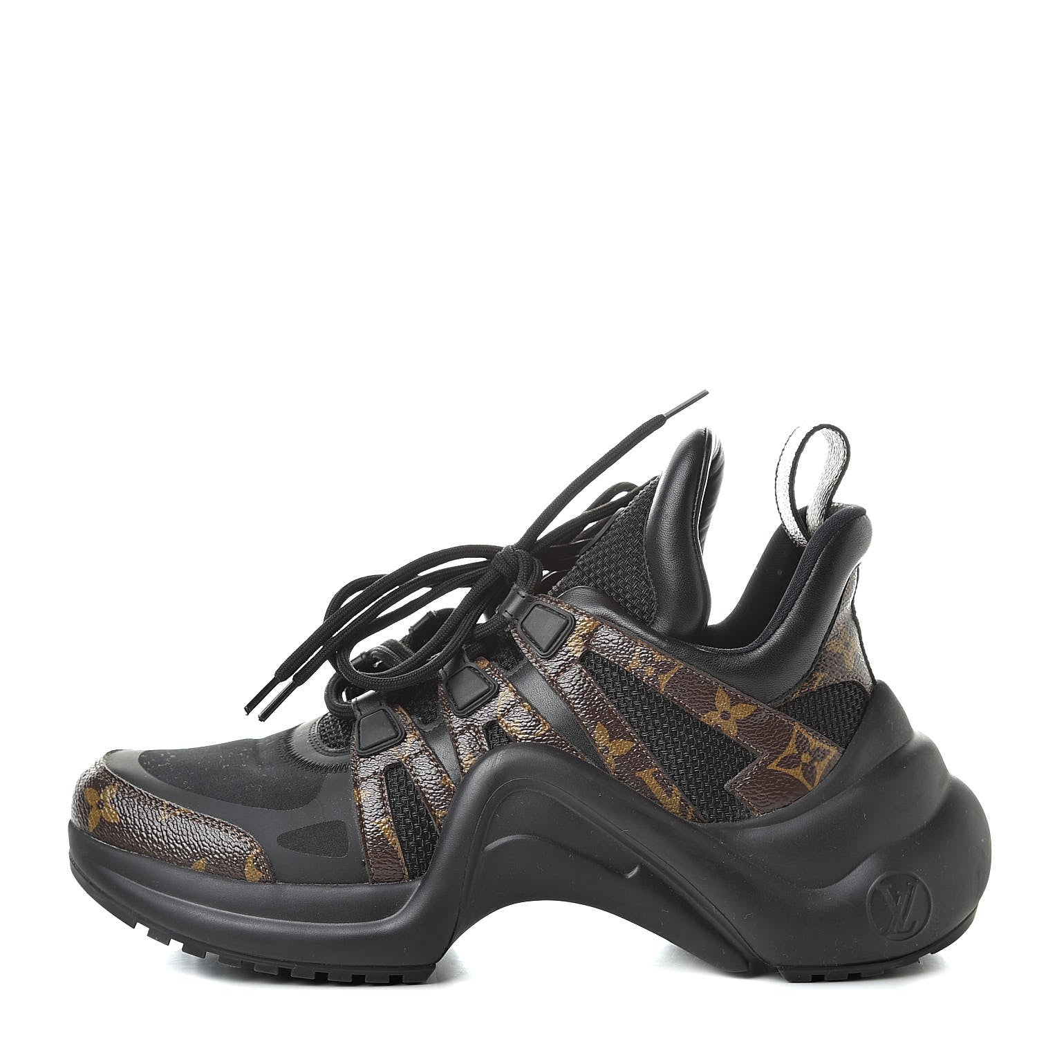 Louis Vuitton Calfskin Patent Monogram LV Archlight Sneakers 39 Black 1 of 8