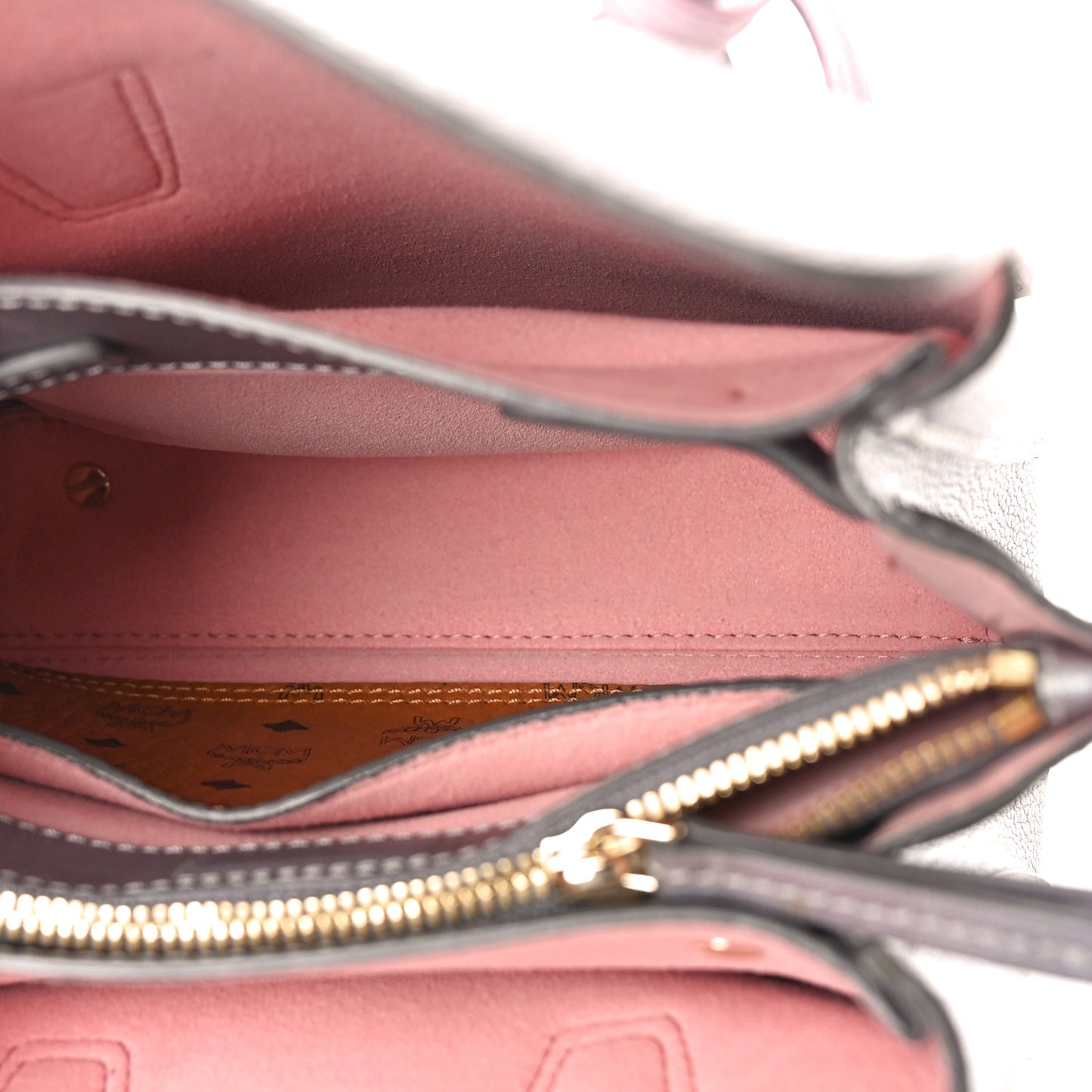 Metallic Grained Calfskin Mini Milla Tote Spike Silver