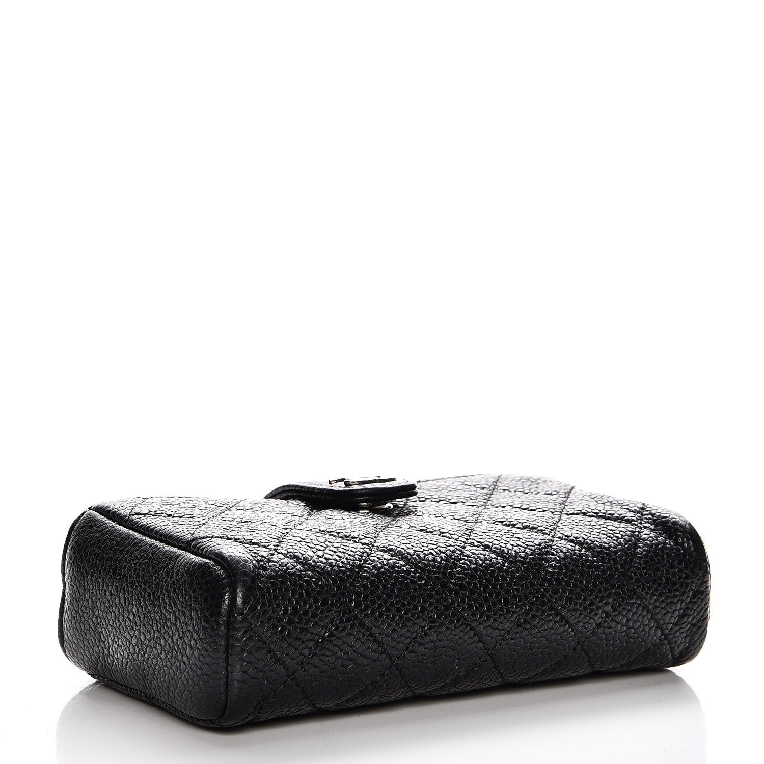 Chanel Caviar Quilted Mini Phone Holder Clutch Black 4 of 8