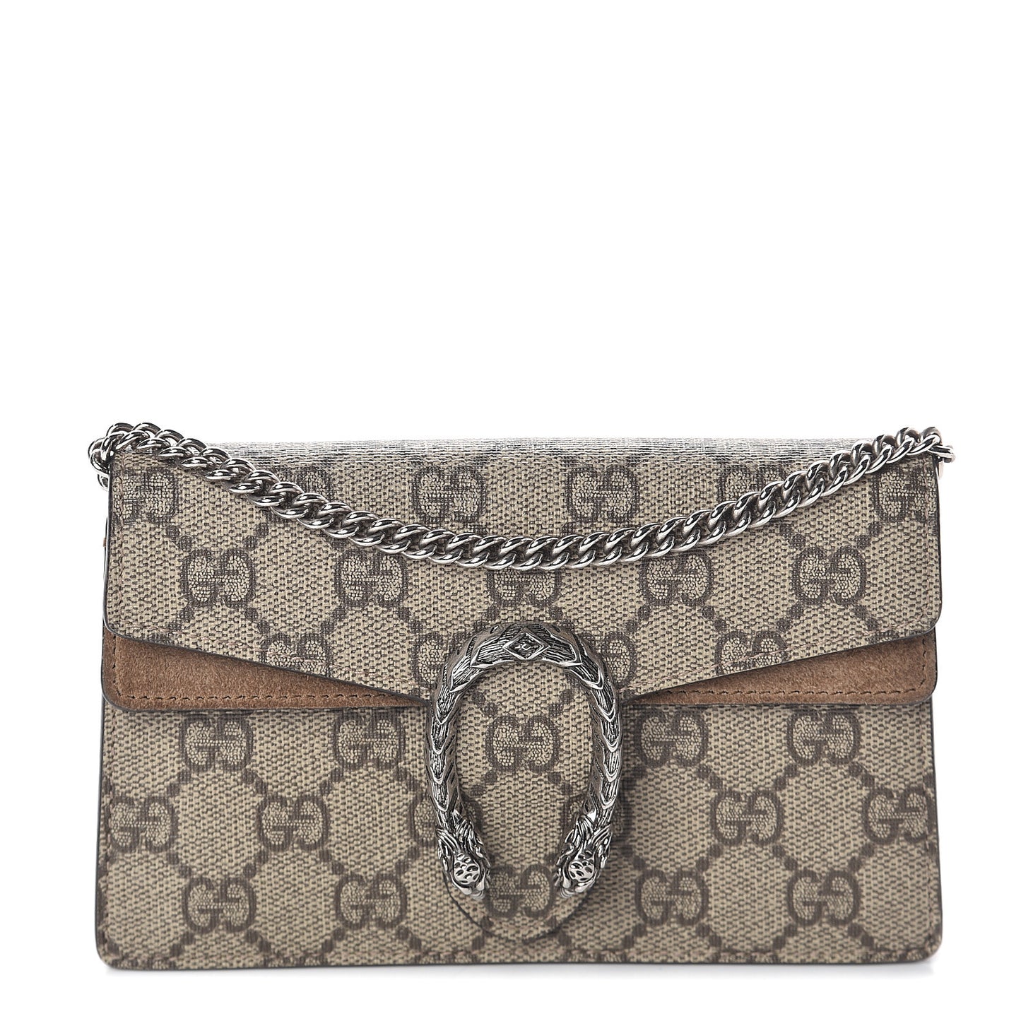 GG Supreme Monogram Super Mini Dionysus Shoulder Bag Taupe
