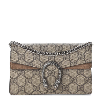 Gucci GG Supreme Monogram Super Mini Dionysus Shoulder Bag Taupe 1 of 7