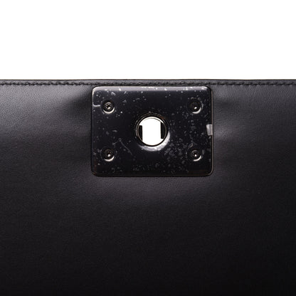 Chanel Calfskin Painted Chevron Embossed Medium Boy Flap Black 12 of 24