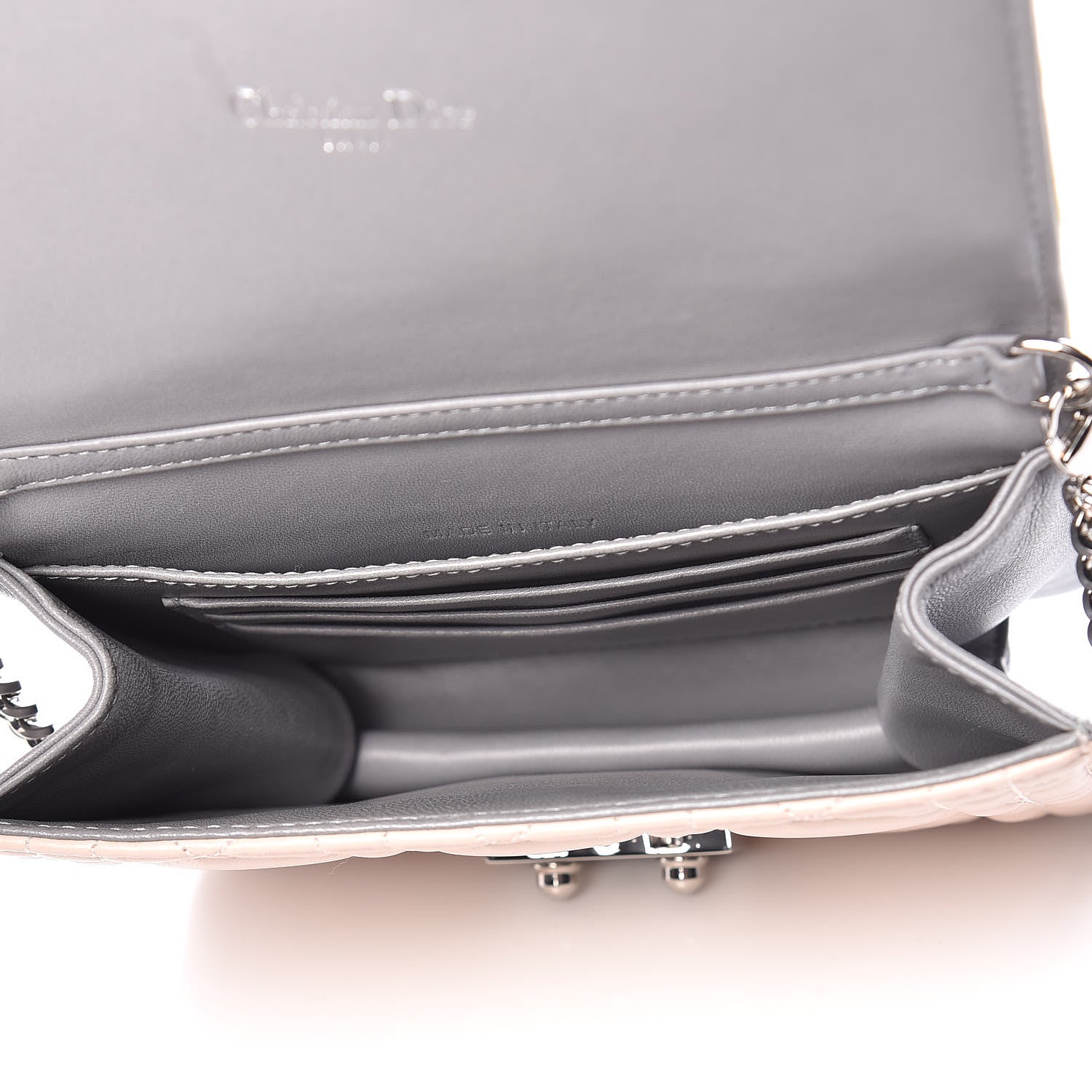 Christian Dior Lambskin Cannage Tri-Color Mini Miss Dior Promenade Pouch Jaune Vif 7 of 10