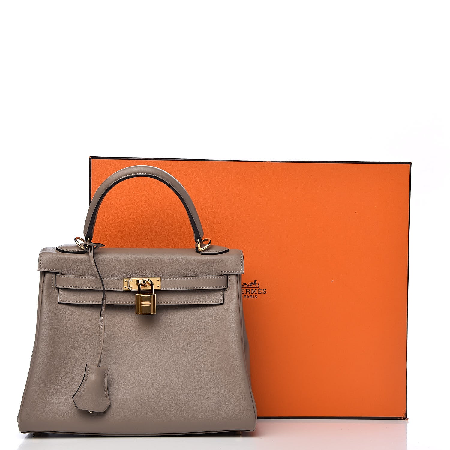 Hermes Swift Kelly Retourne 25 Gris Asphalte 36 of 38